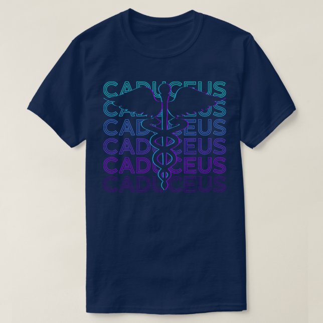 Caduceus Heralds Wand-Stab Hermes Hermeticismus T-Shirt (Design vorne)