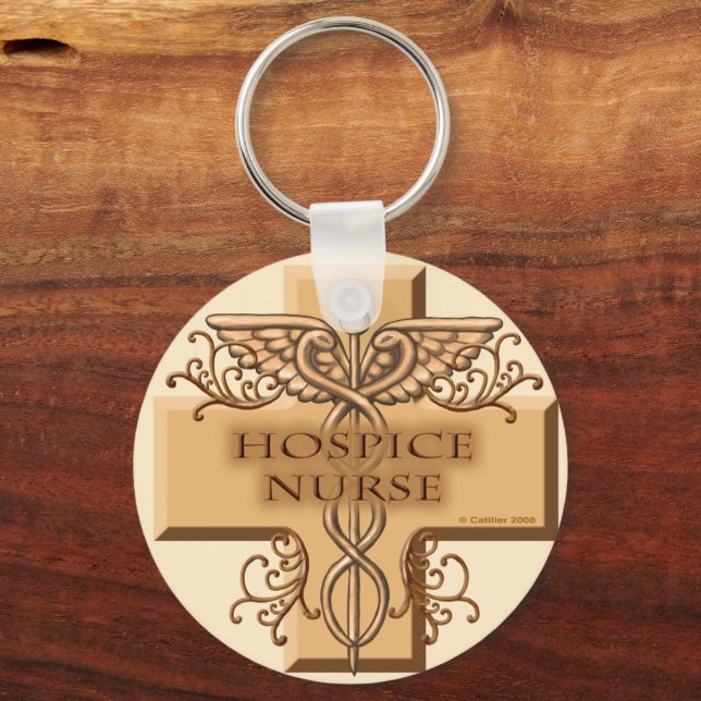 Caduceus Hospice Nurse Schlüsselanhänger (Vorderseite)