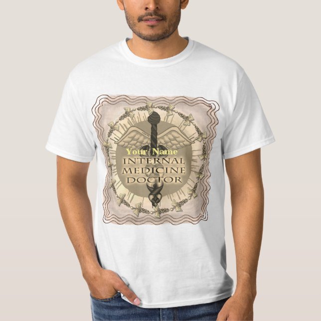 Caduceus Internal Medicine Doctor T - Shirt (Vorderseite)