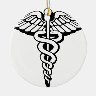 Caduceus Keramik Ornament