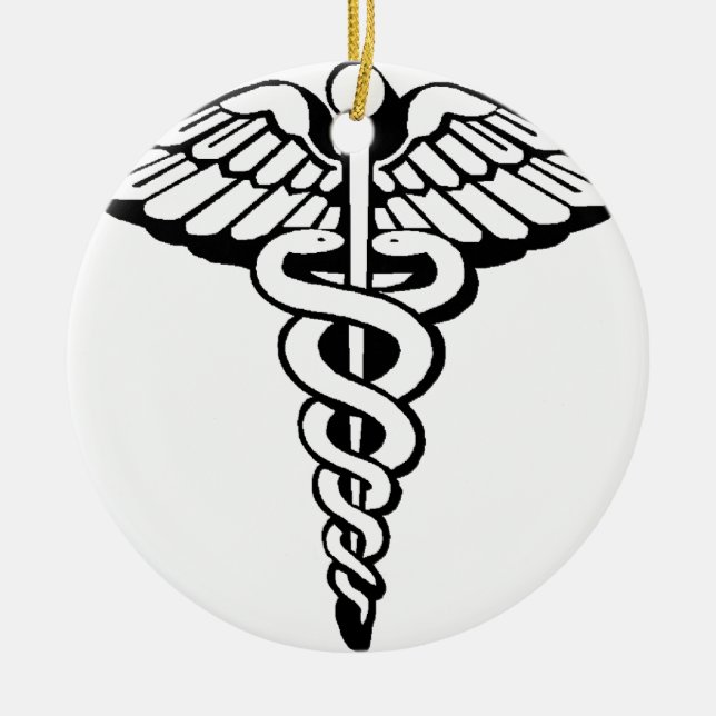 Caduceus Keramik Ornament (Vorne)