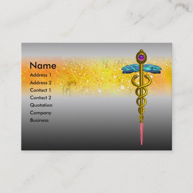CADUCEUS, lebhaft, Amethyst Visitenkarte (Vorderseite)