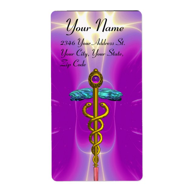 CADUCEUS, lebhafte Goldamethyst violett-rosa Fuchs (Vorne)