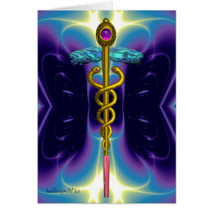 CADUCEUS, lebhafter Goldamethyst Blue Lila