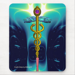 CADUCEUS , lebhafter Goldametist Mousepad