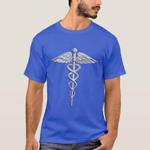 Caduceus Medical Symbol auf schwarz T-Shirt