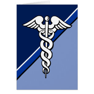 Caduceus Medical Symbol Greeting