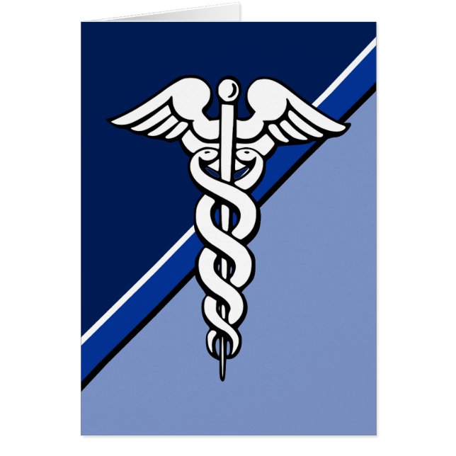 Caduceus Medical Symbol Greeting (Vorne)