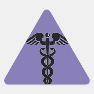 caduceus-medical-symbol-medical-logo dreieckiger aufkleber