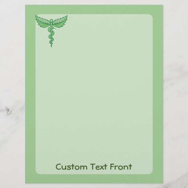 Caduceus mit Blätter Flyer (Vorne)