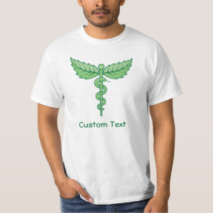 Caduceus mit Blätter T - Shirt