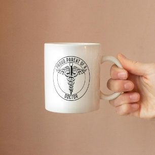 Caduceus Mitarbeiter von Hermes stolz Eltern eines Kaffeetasse