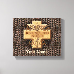 Caduceus Registered Nurse Canvas Print Leinwanddruck