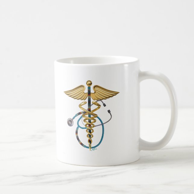 Caduceus & Stethoscope Tasse (Rechts)