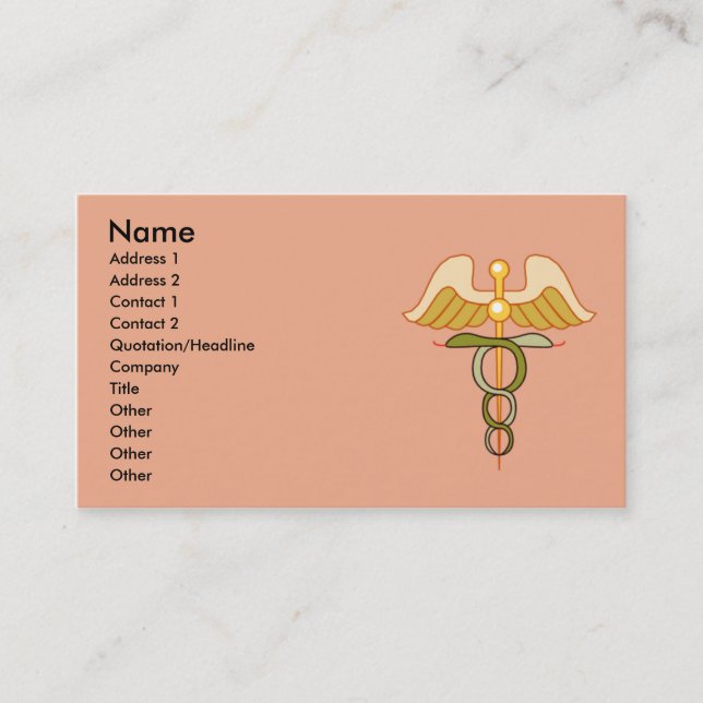 Caduceus-Visitenkarte Visitenkarte (Vorderseite)
