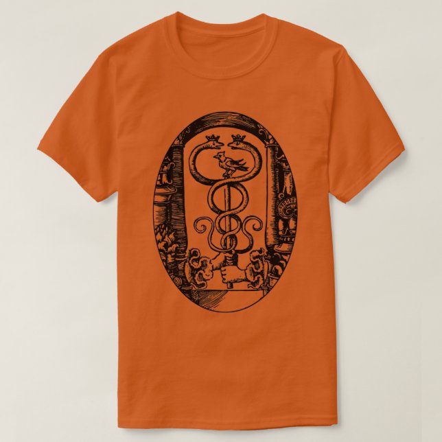 Caduceus von Hermes Thoth T-Shirt (Design vorne)