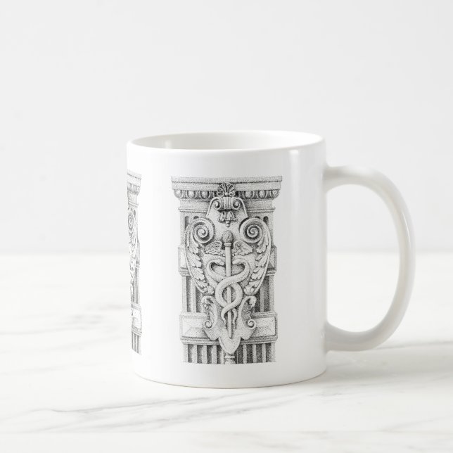 CADUCEUS Weiße Tasse (Rechts)