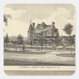 Cady und Kilpatrick, Nebraska Quadratischer Aufkleber