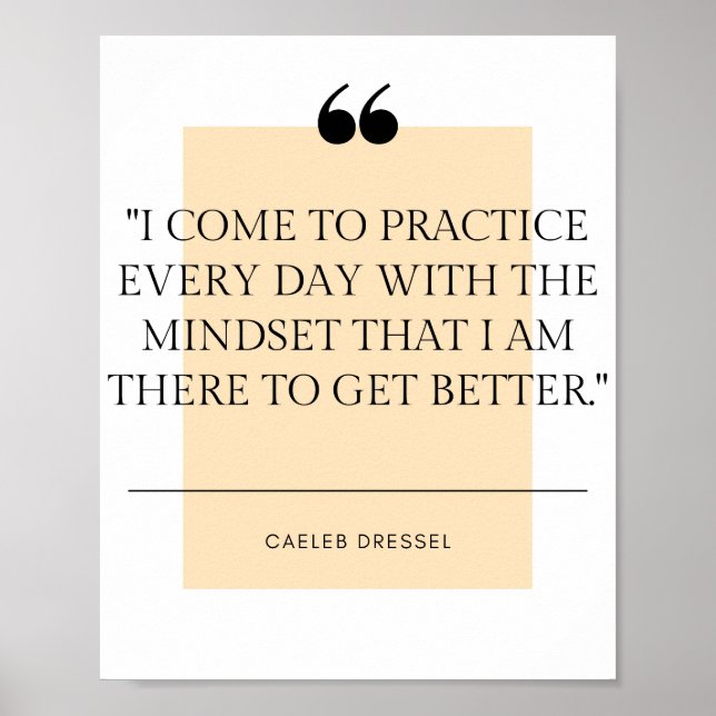 Caeleb Dressel Quote Poster (Vorne)