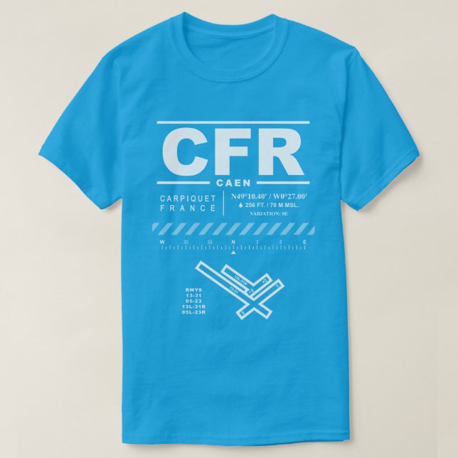 Caen - Carpiquet Airport CFR T - Shirt (Design vorne)