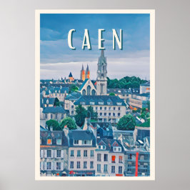 Caen Foto Vintage Poster