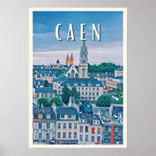 Caen Foto Vintage Poster
