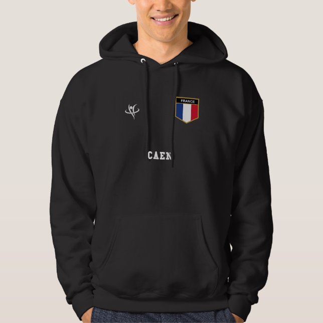 CAEN France Vintage Sports Hoodie (Vorderseite)