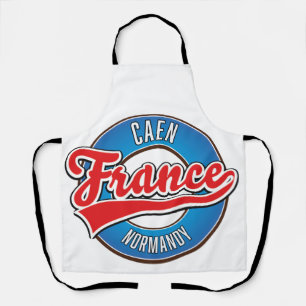 Caen Normandie Frankreich Retro-Logo Schürze