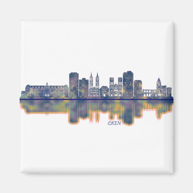 Caen Skyline Magnet (Vorne)