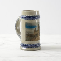 Caernarfon Burg Wales Bierbraun Tasse.
