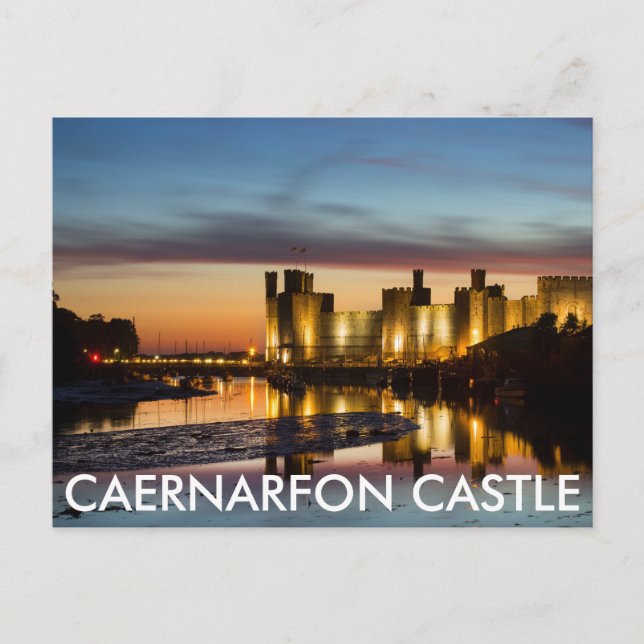 Caernarfon Castle, Caernarfon, Wales Postcard Postkarte (Vorderseite)