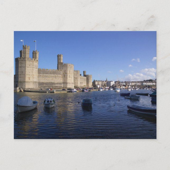 Caernarfon Castle, Gwynedd, Wales 2 Postkarte (Vorderseite)