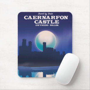 Caernarfon Castle, Gwynedd Wales Reiseplakat Mousepad