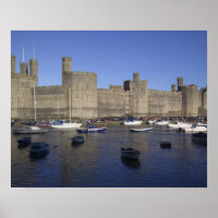 Caernarfon Castle, Gwynedd, Wales (RF)