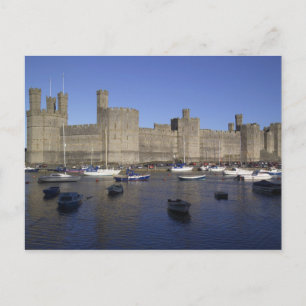 Caernarfon Castle, Gwynedd, Wales (RF) Postkarte
