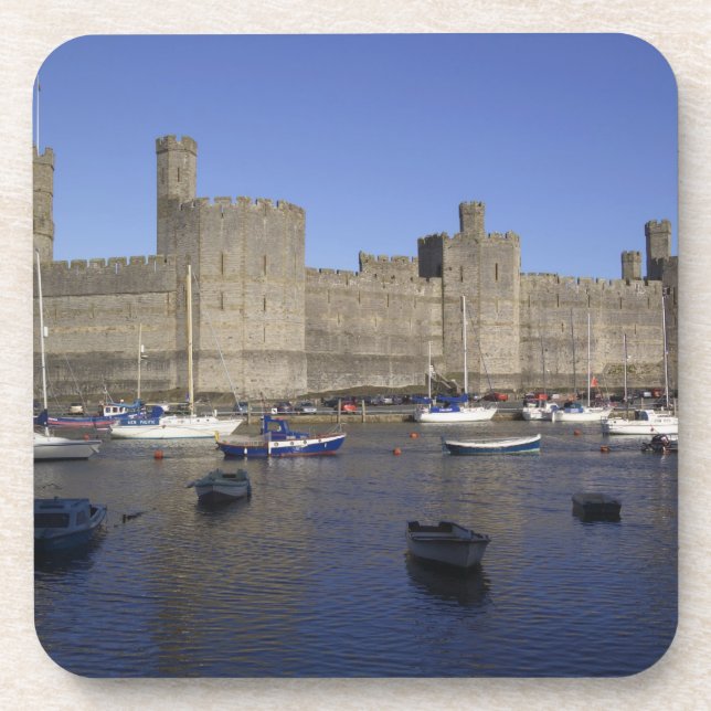 Caernarfon Castle, Gwynedd, Wales (RF) Untersetzer (Vorderseite)