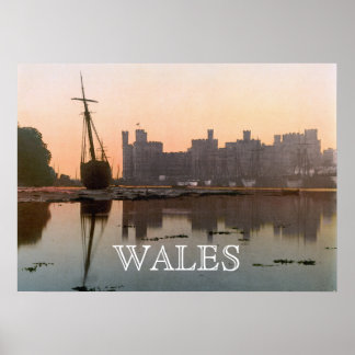 Caernarfon Castle in Wales (1900) Poster