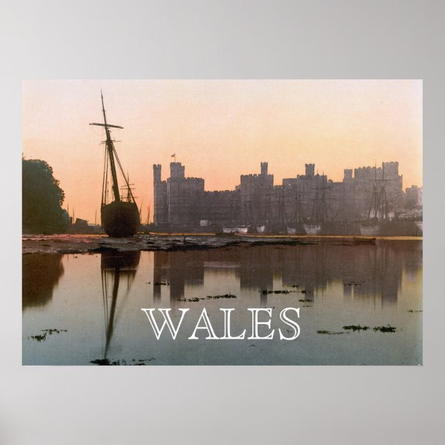 Caernarfon Castle in Wales (1900) Poster (Vorne)