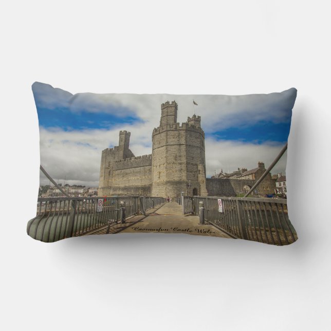 Caernarfon Castle Wales Lendenkissen (Vorderseite)