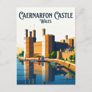 Caernarfon Castle Wales Postkarte