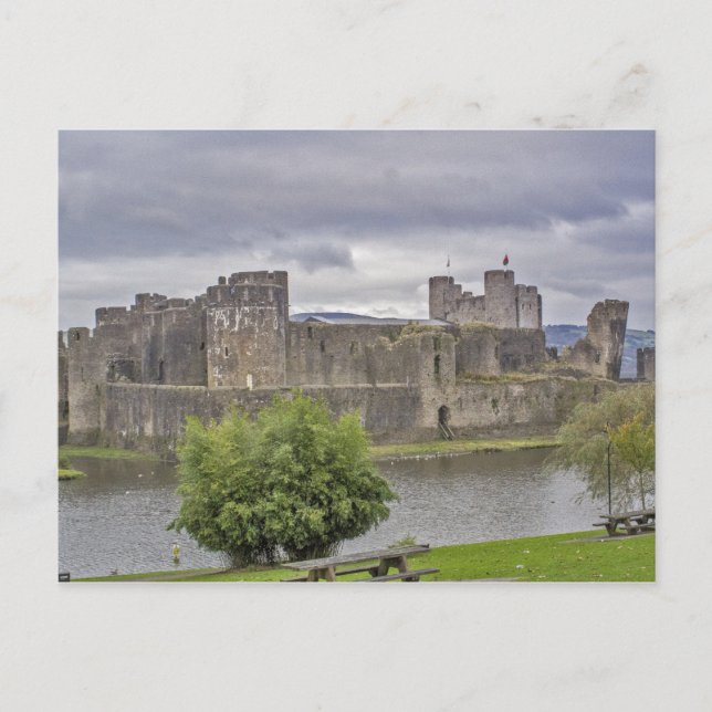 Caerphilly Castle Postkarte (Vorderseite)