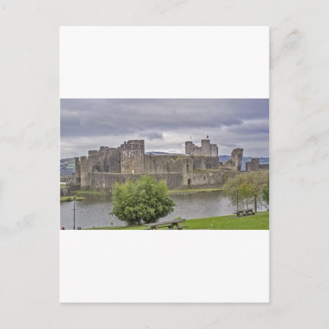 Caerphilly Castle Postkarte (Vorderseite)