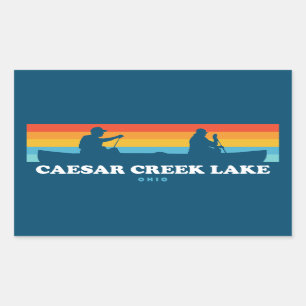 Caesar Creek Lake Ohio Canoe Rechteckiger Aufkleber