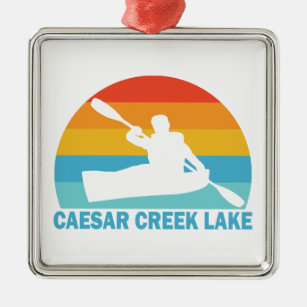 Caesar Creek Lake Ohio Kayak Ornament Aus Metall