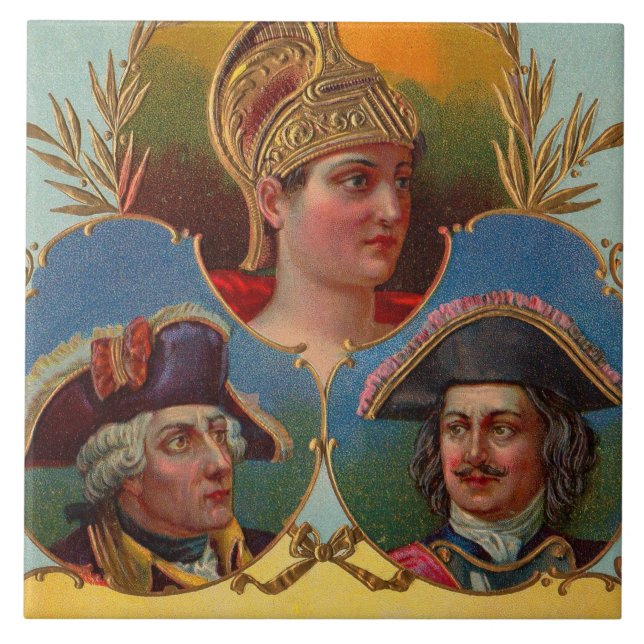 Caesar - Kaiser - Zar-Zigarrenkartentetikett Fliese (Vorderseite)
