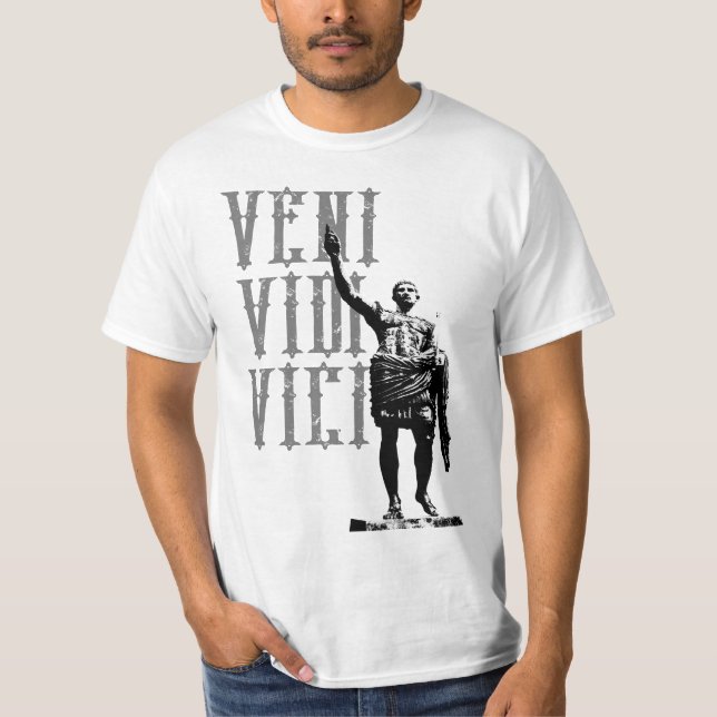 Caesar Motivierend Zitat Veni Vidi Vici Mens T-Shirt (Vorderseite)