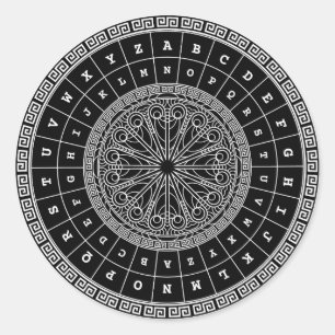 Caesar Shift - ROT13 Cipher Runder Aufkleber