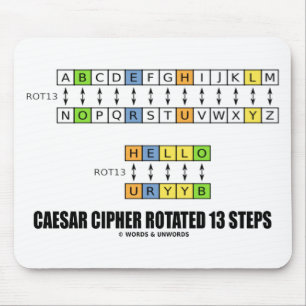Caesar-Ziffer drehte 13 Schritte (Kriptographie) Mousepad