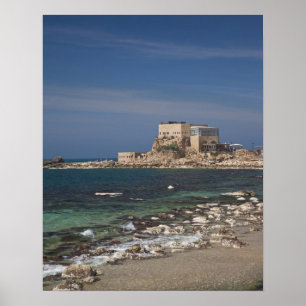 Caesarea ruins of port built by Herod the Great Poster