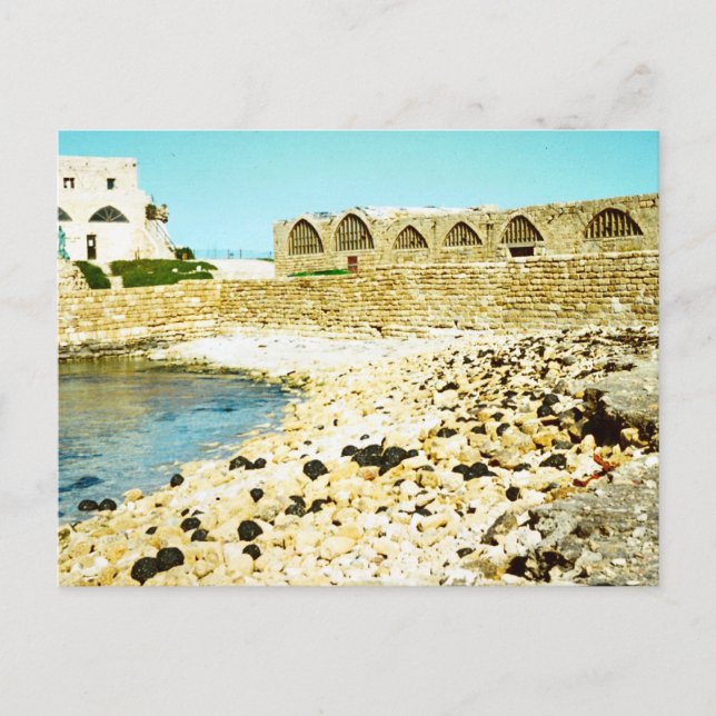 Caesarea - Überreste des römischen Hafens Postkarte (Vorderseite)